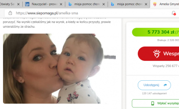 Pomagamy Amelce chorującej na SMA.